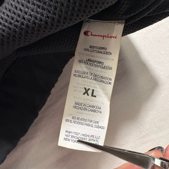 Champion Mens Gameday Full Zip Jacket Black X-Large New - Picture 3 of 6